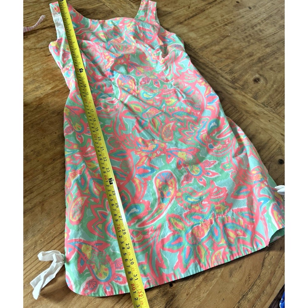 Lilly Pulitzer Multicolor Cotton Blend Sleeveless Dress Sz XS Back Zip Resort - Picture 8 of 8